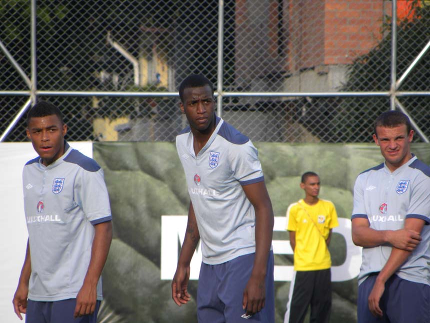 Michael Ngoo in training ahead of England's U20 World Cup campaign.